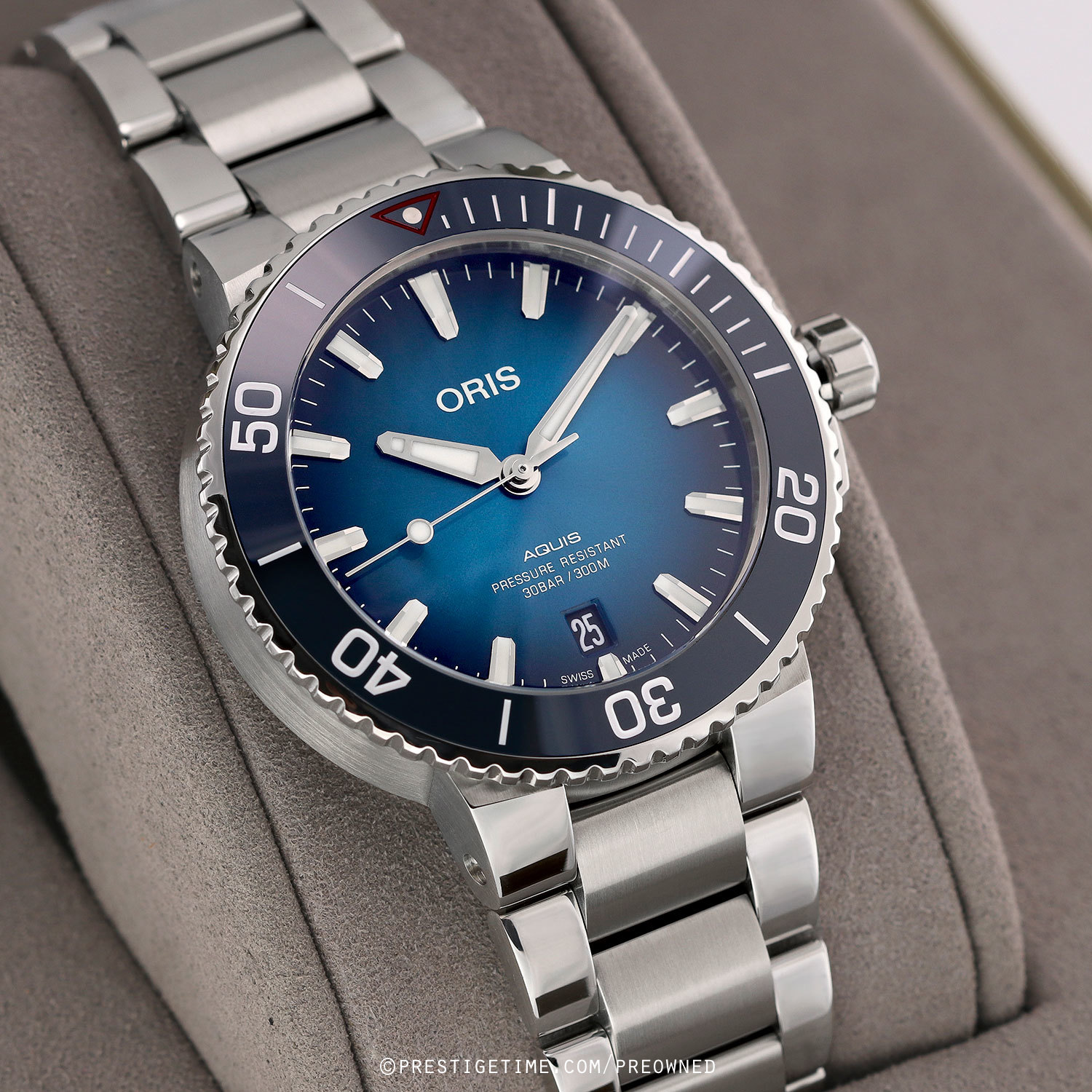 Pre owned Oris Aquis Clean Oceans 39.5mm Limited Edition 01 733 7732 4185 Set